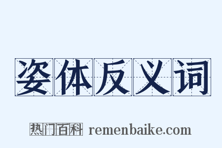 姿体反义词是什么意思的图片